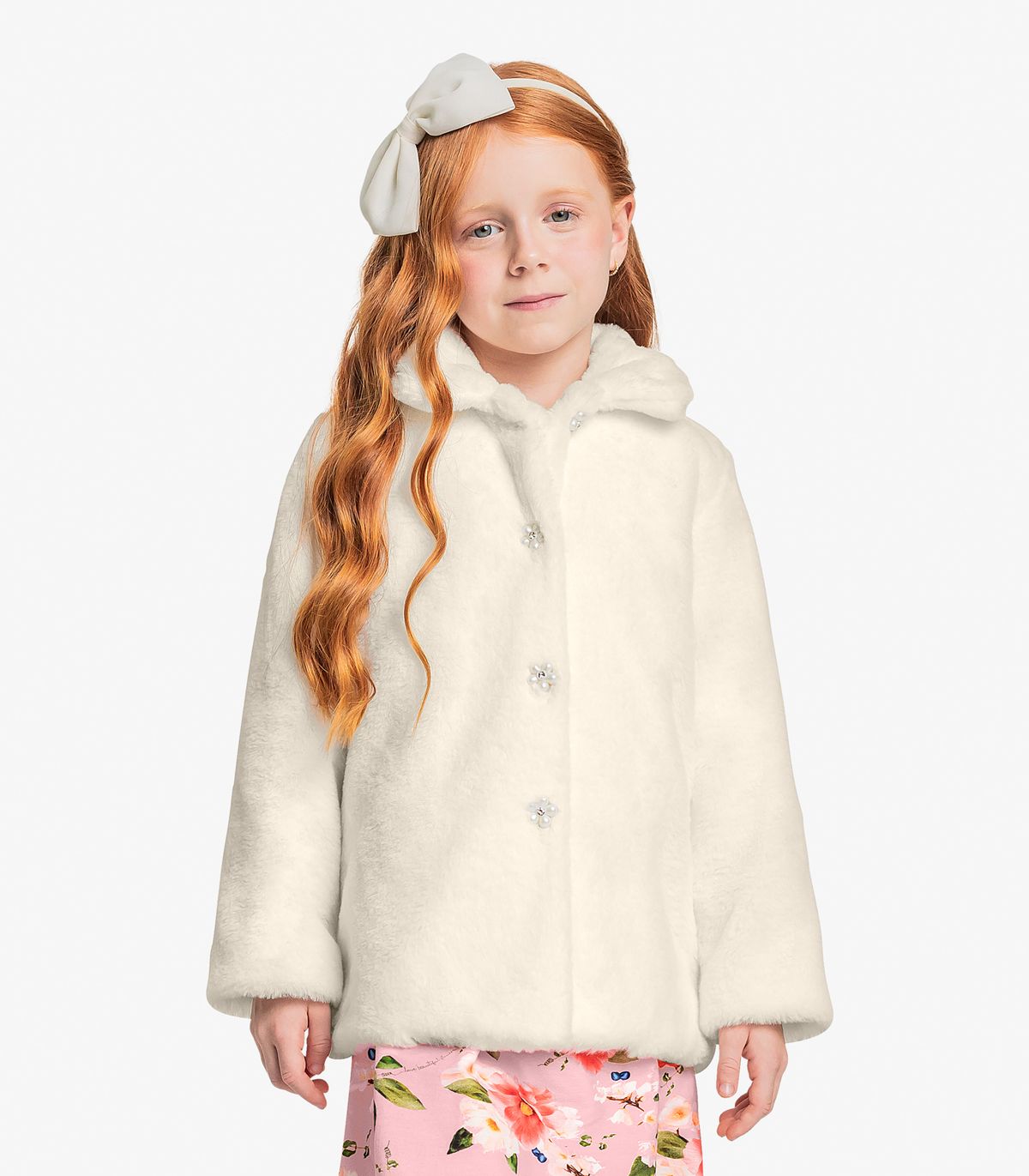 Jaqueta Casaco De Pelo Infantil Inverno Menina Trick Nick.