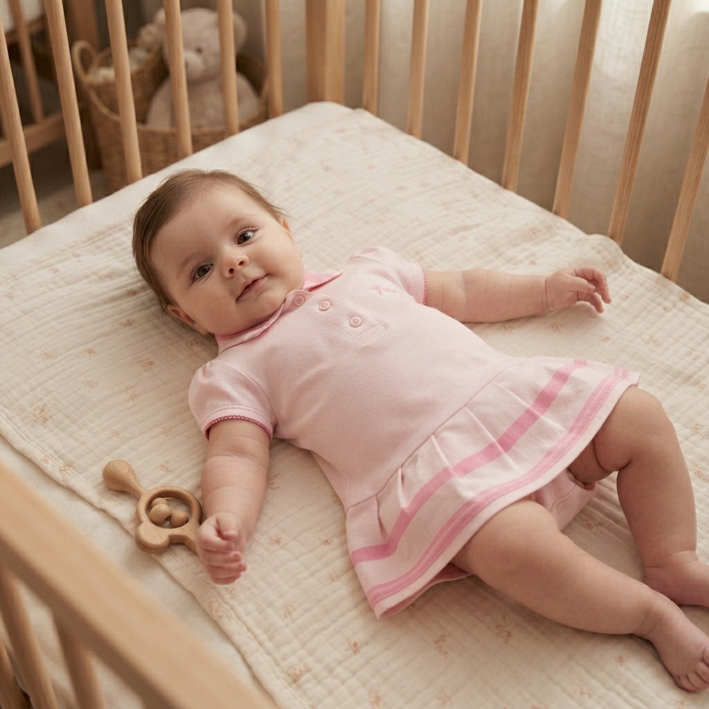 Vestido Bebê Menina Polo Trick Nick Rosa