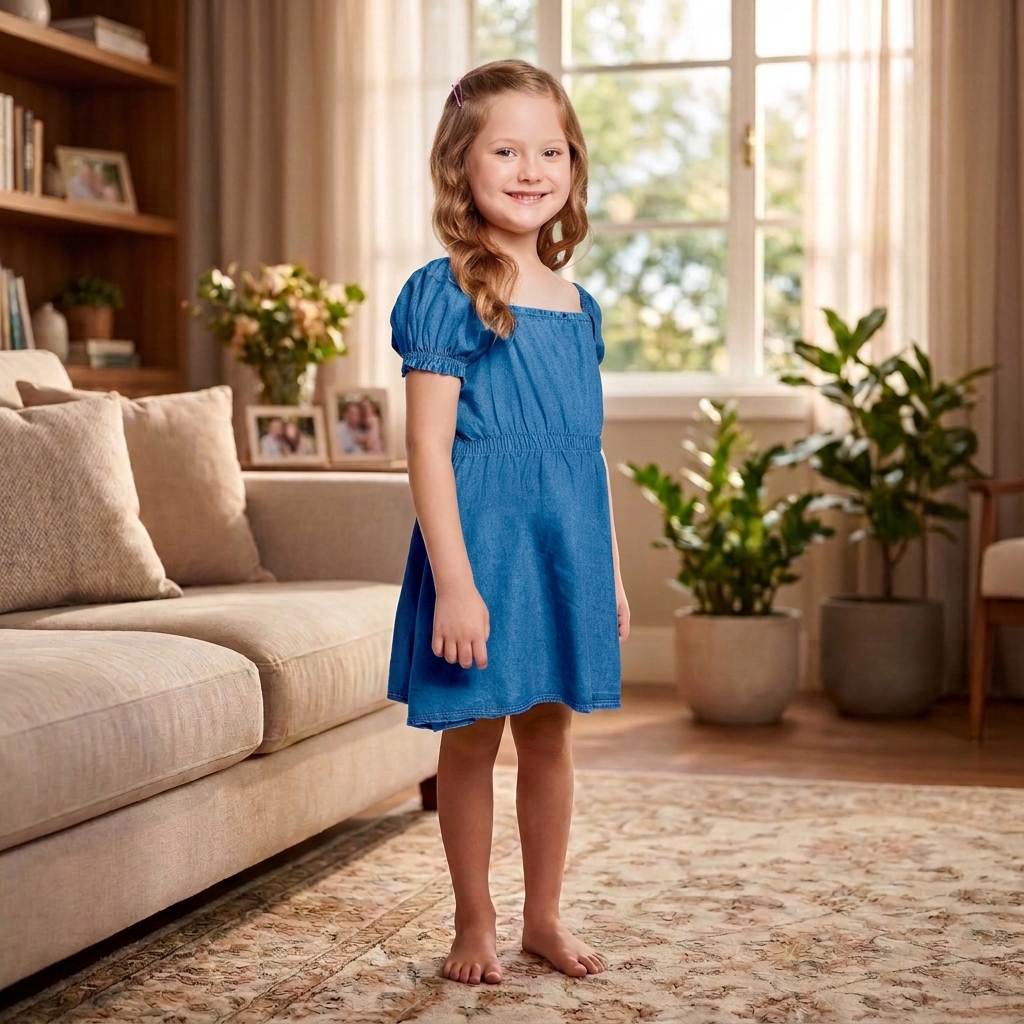 Vestido Jeans Infantil Trick Nick Menina Azul