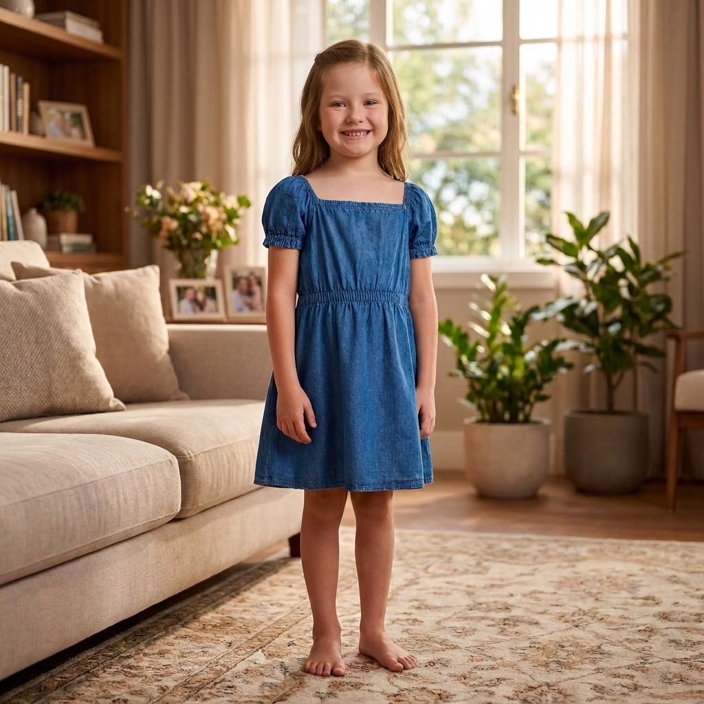 Vestido Jeans Infantil Trick Nick Menina Azul