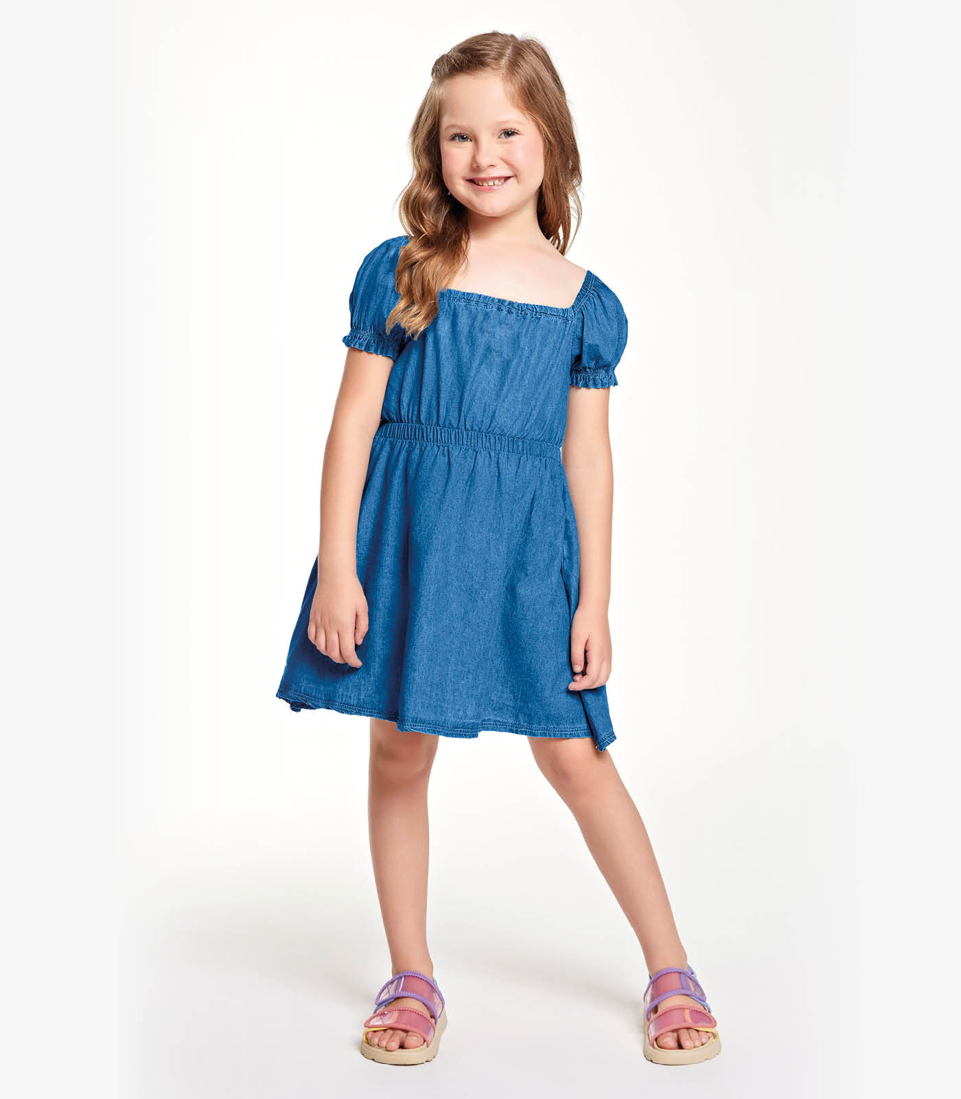 Vestido Jeans Infantil Trick Nick Menina Azul