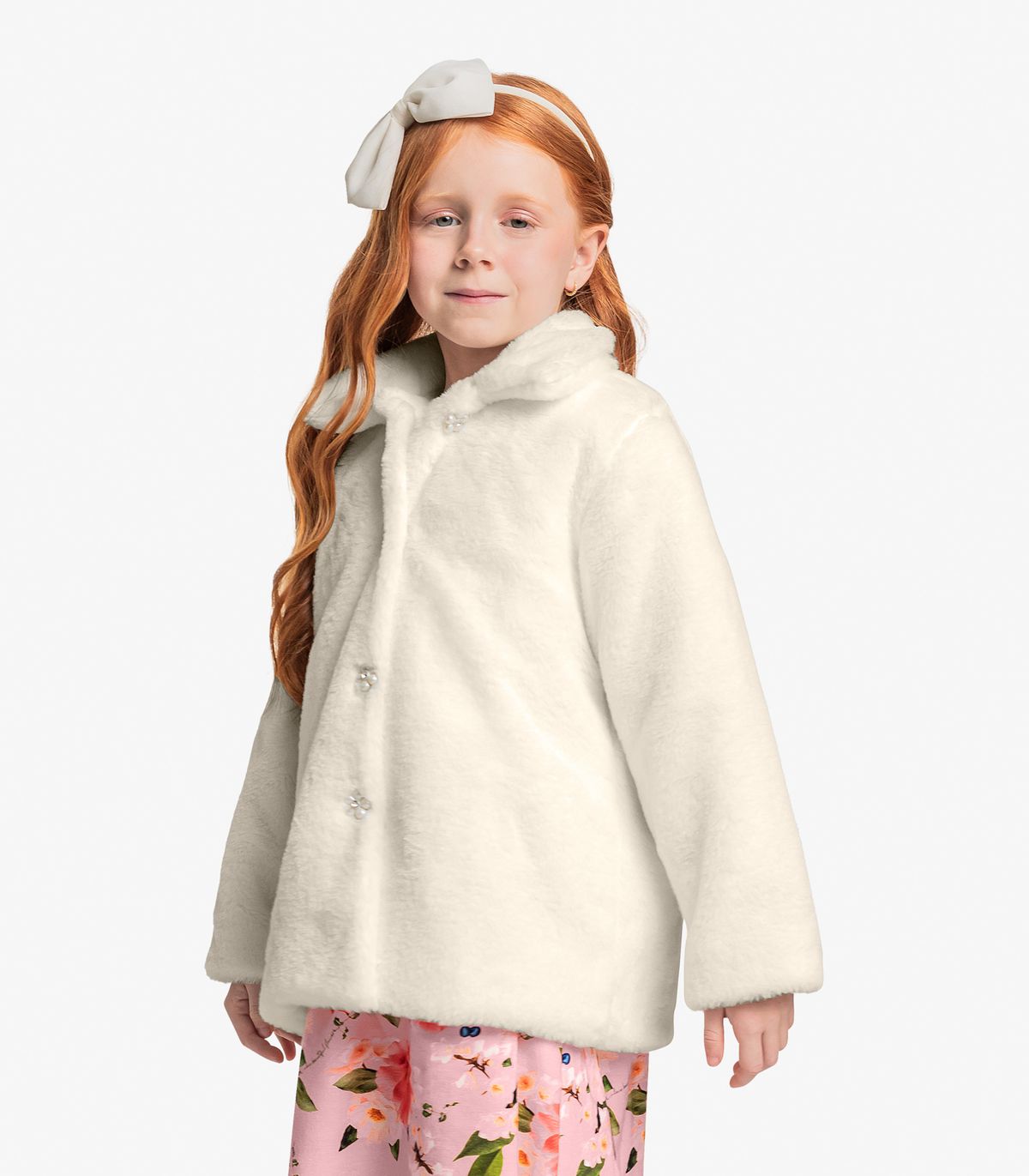 Jaqueta Casaco De Pelo Infantil Inverno Menina Trick Nick.