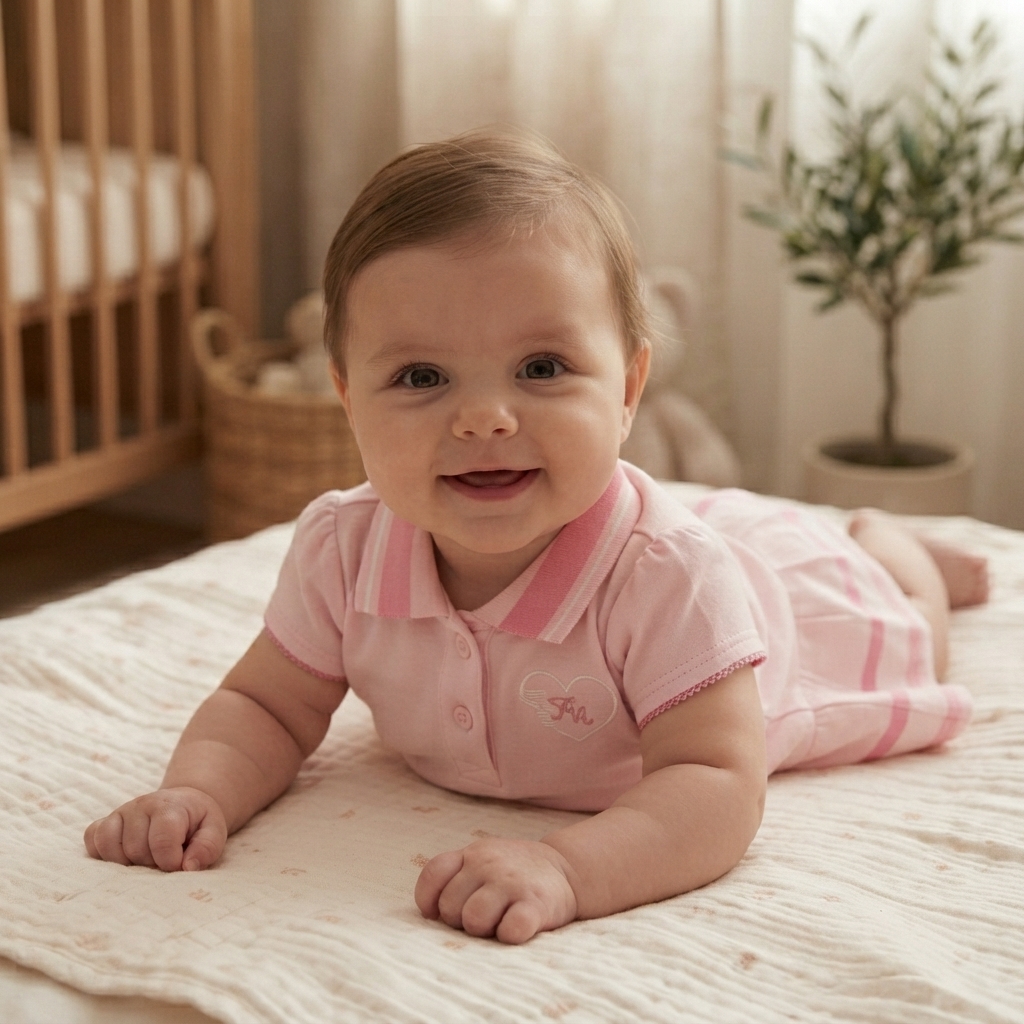 Vestido Bebê Menina Polo Trick Nick Rosa
