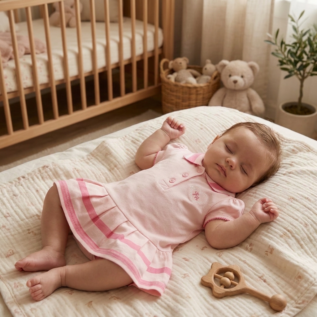Vestido Bebê Menina Polo Trick Nick Rosa